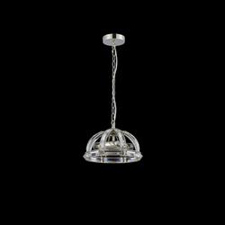 Baltimore Polished Nickel And Clear 2 Light Pendant LT32260