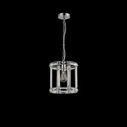 Baltimore Polished Nickel And Clear Single Pendant LT32258