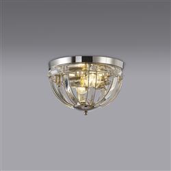 Baltimore Polished Nickel Small 2 Light Flush Fitting LT31310