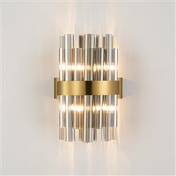 Boise Four Light Wall Fitting Smoked Glass