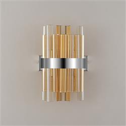 Boise Four Light Wall Fitting Amber Glass