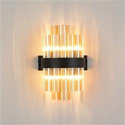 Boise Four Light Wall Fitting Amber Glass