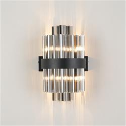 Boise Four Light Wall Fitting Smoked Glass