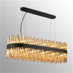 Boise Large Ceiling Pendant Light Amber Glass