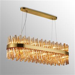 Boise Large Ceiling Pendant Light Amber Glass