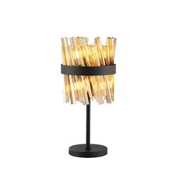 Boise Table Lamp With Amber Glass Finish