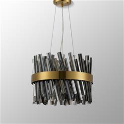 Boise Ten Light Ceiling Pendant Smoke Glass