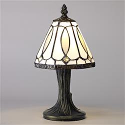 Charlotte White And Grey Tiffany Table Lamp LT30178