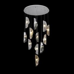 Fairfield Chrome And Multicoloured Glass Cluster Pendant LT31856