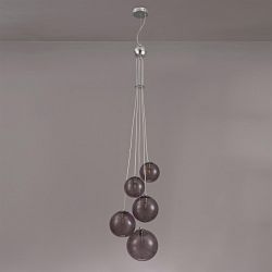 Hardev 5 Light Glass Cluster Pendant