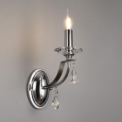 Aurora Single Chrome & Nickel Wall Light LT30386