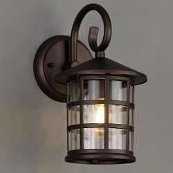 Cincinnati Antique Bronze Clear Glass Wall Lantern LT31169