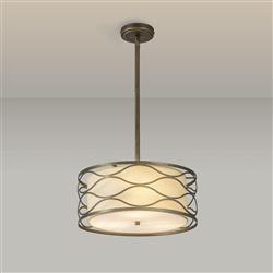 Oakland Aged Gold And Cream Large Ceiling Pendant LT31250