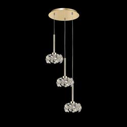 Ohio Crystal 3 Light Ceiling Cluster Pendant