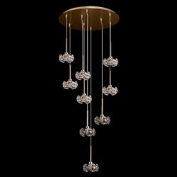 Ohio Crystal 9 Light Ceiling Cluster Pendant