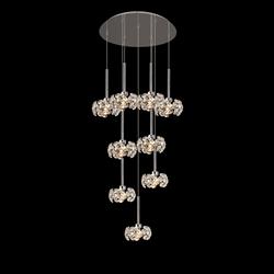 Ohio Crystal 9 Light Ceiling Cluster Pendant