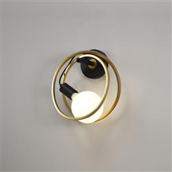 Oklahoma Matt Black And Painted Gold Wall Light LT31554