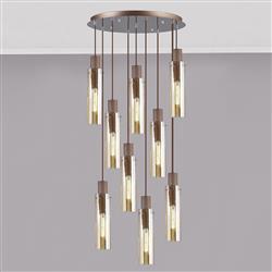 Texas 9 Light Glass Cluster Multi-Pendant