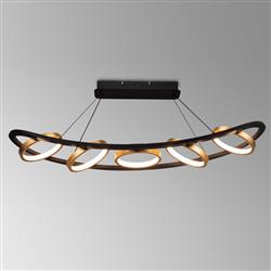 Torrance Satin Black And Gold LED 5 Light Ceiling Pendant LT30411