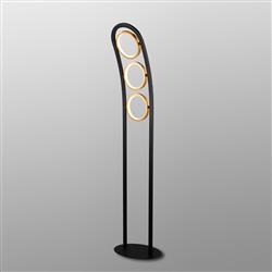 Torrance Satin Black And Gold LED Floor Lamp LT30417