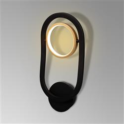 Torrance Satin Black And Gold LED Wall Light LT30415