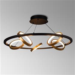 Torrance Satin Black And Gold Small LED Ceiling Pendant LT30412