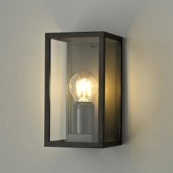 Hayward Graphite Black Outdoor Flush Wall Light LT30097