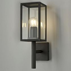 Hayward Graphite Black Upright Garden Wall Light LT30098