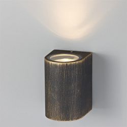 Independence Single Black Gold Curved Wall Light LT30182