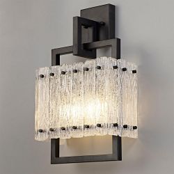 Norman Matt Black Double Wall Light LT30549