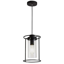 Topeka Single Black Finish Ceiling Pendant LT30447