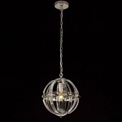 Baltimore Small Globe Nickel And Glass Crystal Pendant LT31073