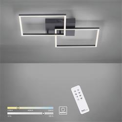 Iven Black Flush Square LED Ceiling Fitting 14141-18