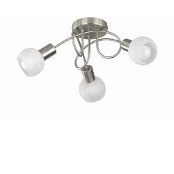 Antibes Matt Nickel and Alabaster Three-Arm Spotlight R60173007