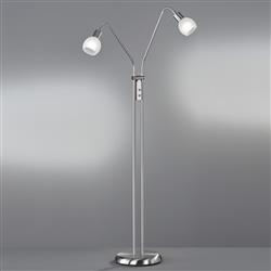 Antibes Matt Nickel And Alabaster Glass Floor Lamp R40172007