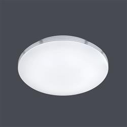 Apart IP44 410mm LED White & Chrome Bathroom Flush Fitting 659412406