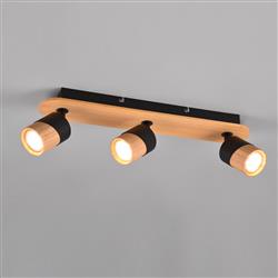 Aruni Wooden Triple Adjustable Spotlight