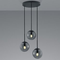 Balini Anthracite 3-Light Ceiling Cluster Pendant 308590342