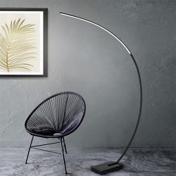 Bangkok Matt Black Dimmable LED Floor Lamp 426511832