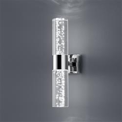 Bolsa Chrome LED IP44 Double Bathroom Wall Light 282410206