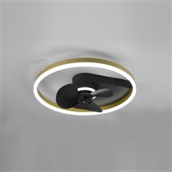 Borgholm Ring LED Matt Black Ceiling Fan