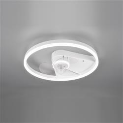 Borgholm Ring LED Matt Black Ceiling Fan