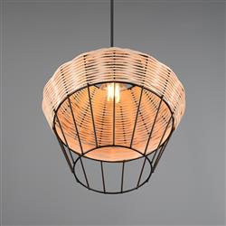 Borka Large Natural Rattan Single Pendant