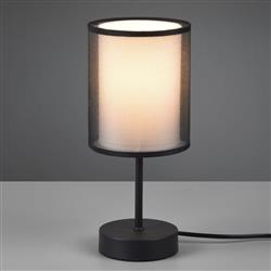 Burton Matt Black Cylinder Table Lamp 511400132