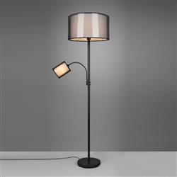 Burton Matt Black Finished Dual Floor Lamp 411400232