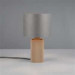 Canio 285mm Height Grey and Brown Table Lamp 568100111