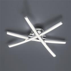 Capella Chrome & White LED Ceiling Fitting R62491306