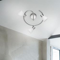 Carico Triple Matt Nickel Ceiling LED Spotlight 871590307