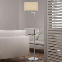 Claas Matt Nickel USB Charging Floor Lamp 400400107