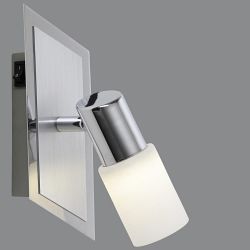 Clapton Brushed Aluminium Single LED Spotlight 821470105